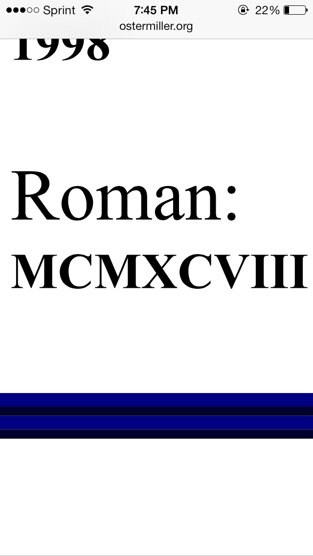 The Year 1998 In Roman Numerals That I Want Tattooed Somewhere On My 