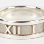 Tiffany Co Men s Authentic Atlas Sterling Silver Roman Numeral Ring