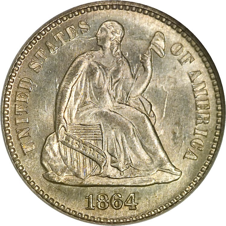 1864 H10C MS Coin Explorer NGC