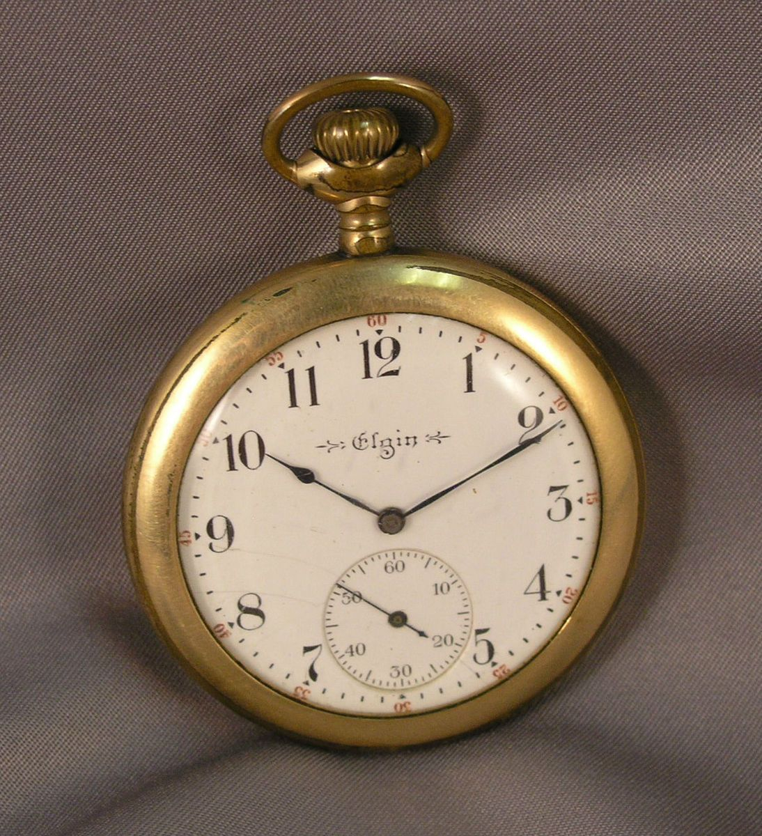 Antique Elgin Pocket Watch Illinois Watch Co Gold Filled Case Open 