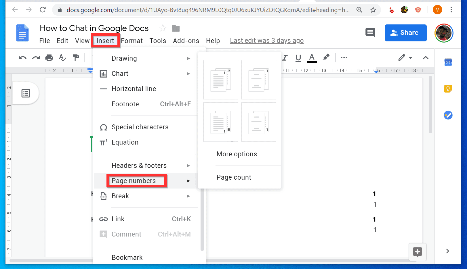 Comment Num roter Les Pages Sur Google Docs AUTOMASITES