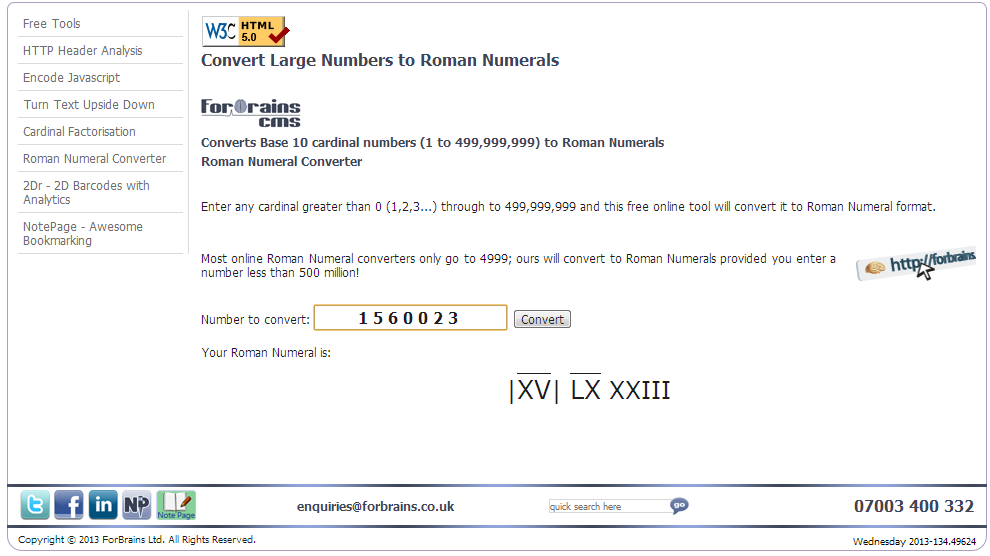 Convert Large Numbers To Roman Numerals