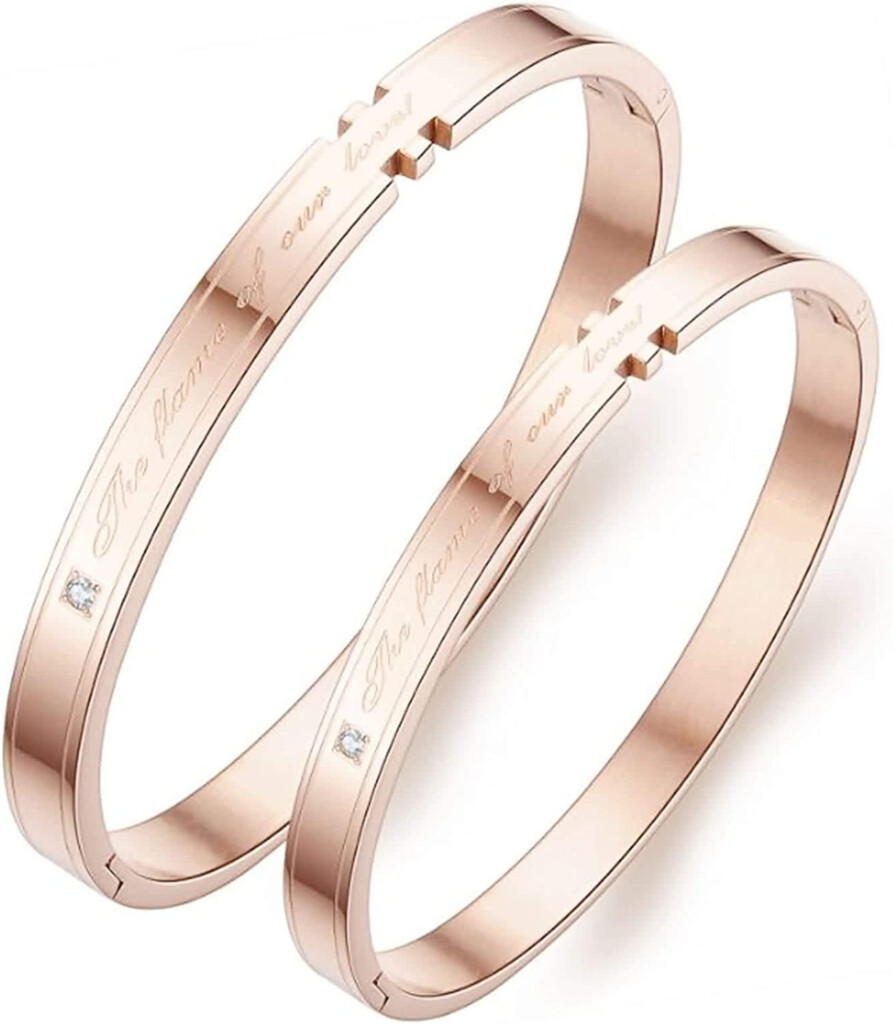 Couples Stainless Steel Bracelet Bangle Bracelet Cubic Zirconia Roman 