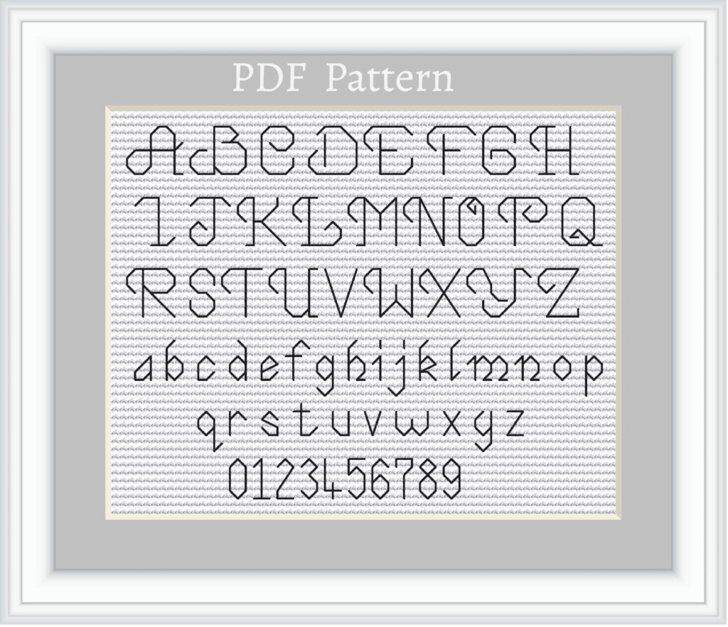 Cross Stitch Letters Cross Stitch Alphabet Pattern Cross Stitch Font 