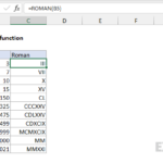 Excel ROMAN Function Exceljet