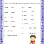 Fifth Grade Math Worksheets Free Printable K5 Learning Roman Numerals