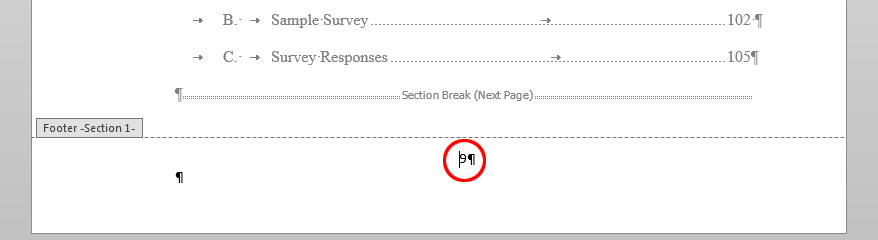 How Do I Number Pages Differently In The Various Sections Of My Thesis 