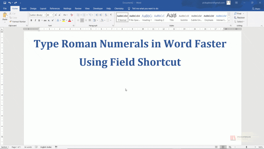 How To Quickly Type Roman Numerals In Word PickupBrain