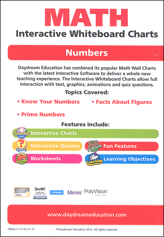 Math Interactive CD ROM Numbers Set DayDream Education