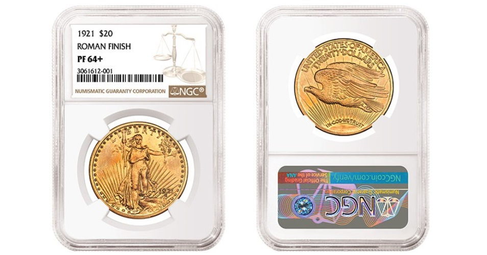 NGC certified 1921 Double Eagle Realizes Over 2 Million Coin Update