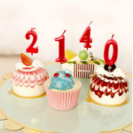 Red Birthday Candles 3 Candle 3rd Three Years Cake Bady Roman Numberal