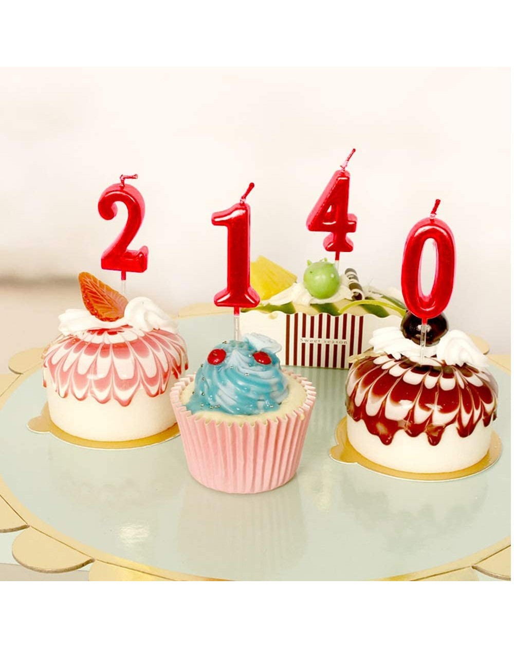 Red Birthday Candles 3 Candle 3rd Three Years Cake Bady Roman Numberal 