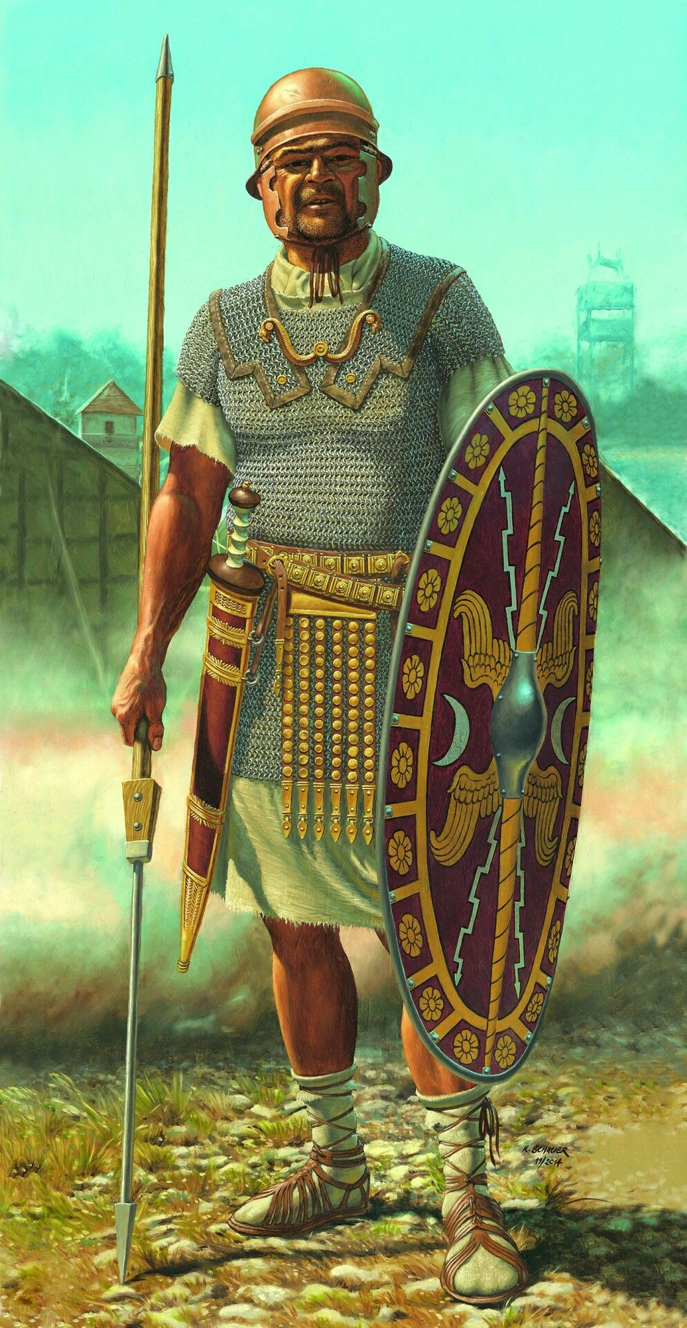 Roman Auxiliary Soldier 14 A D He Is Differentiated From The Legionary 