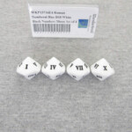 Roman Numberal Dice D10 White With Black Numbers 20mm 25 32in Set Of