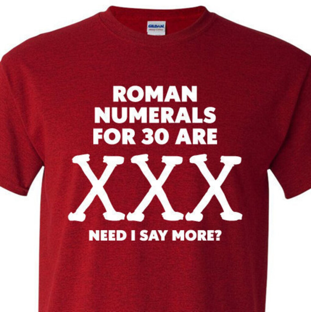 Roman Numerals For 30 Are XXX 30th Birthday Turning 30 Etsy