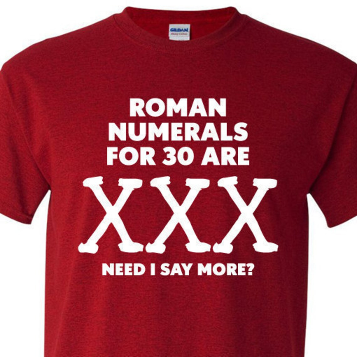 Roman Numerals For 30 Are XXX 30th Birthday Turning 30 Etsy