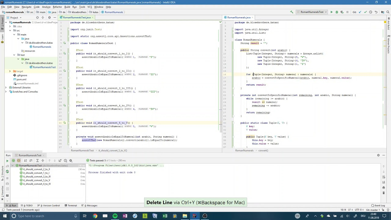 Roman Numerals Kata In Java With IntelliJ arabic Numbers To Roman 