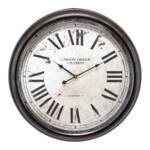 Shop Metal Wall Clock With Big Roman Numbers Free Shipping On Orders