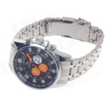 Supper Speed V6 A003 Stainless Steel Wristband Six Stitch Stopwatch