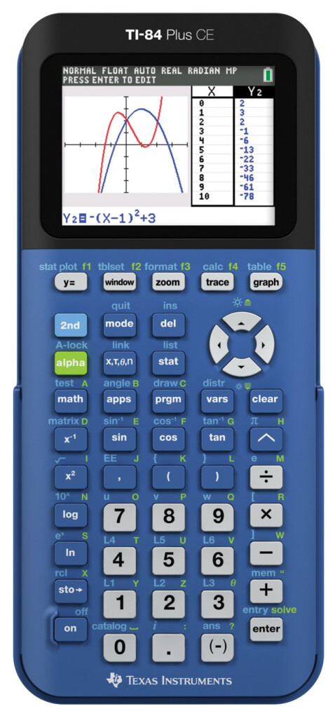 Texas Instruments TI 84 Plus CE Blueberry Graphing Calculator Buy 