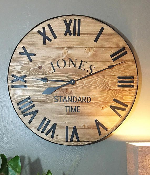 This Is A Rustic Style 30 Wall Clock This Clock Is Made With Pine Wood 