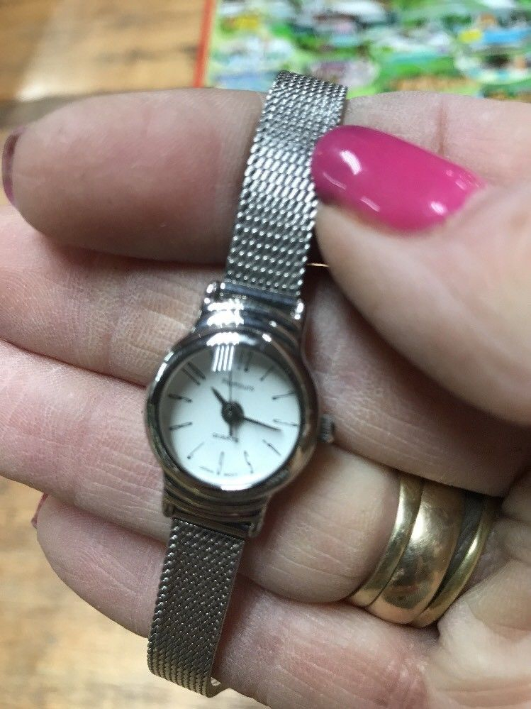 Women s Rumours Quartz Fashion Watch Silver Mesh Band 2558 EBay 